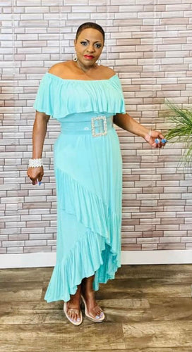 RUFFLE MY FEATHERS MAXI DRESS -  Eklectic Stylez & Fashion